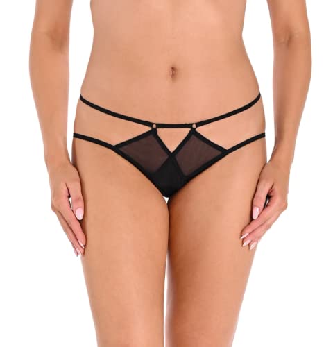 Teyli Damen Slip aus Mesh Schwarz M von Teyli