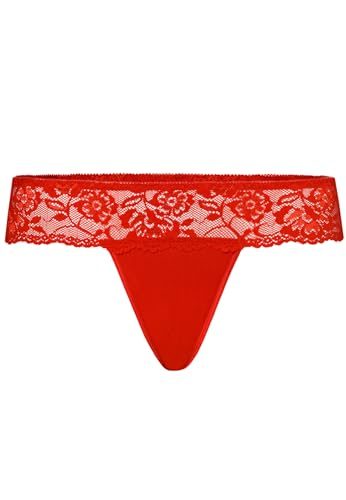 Teyli Tanga Damen Tanga String aus Spitze Comfo - String Tanga Damen String Damen - String Tanga Damen Sexy Dessous - Strings Damen Sexy Red XL von Teyli