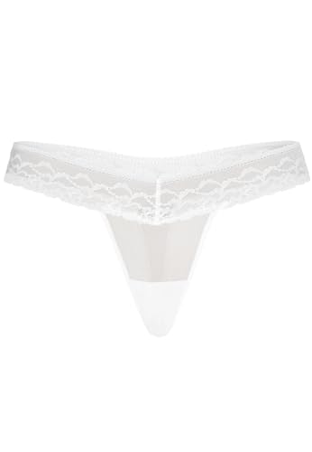 Teyli Tanga Damen Tanga String aus Spitze - String Tanga Damen String Damen - String Tanga Damen Sexy Dessous - Strings Damen Sexy Weiß M von Teyli