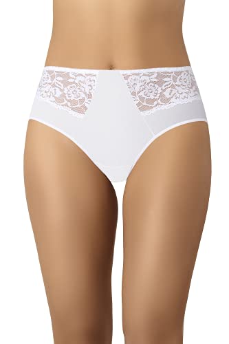 Teyli Unterhosen Damen Baumwolle - Unterwäsche Frauen Hohe Taille - Damen Unterwäsche - Damen-Unterhosen - Pantys Damen - Panties Damen Weiß 3XL von Teyli