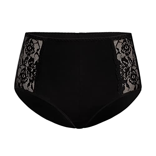 Teyli Unterwäsche Frauen Pantys Damen aus Hochwertiger Baumwolle - Slips Damen-Unterhosen Damen Unterwäsche - Frauen Unterwäsche Pantys Damen Slips mit Spitze Verziert Schwarz L von Teyli