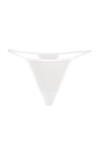 Teyli String Tanga Damen aus transparentem Mesh - Strings & Tangas für Damen aus Transparentem Mesh - Tanger Weiß XXL von Teyli