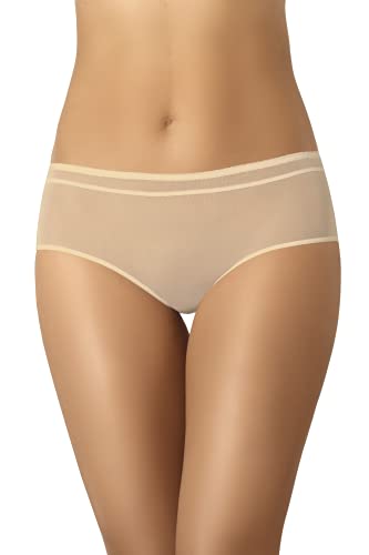 Teyli Unterwäsche Frauen Pantys Damen aus Mesh - Slips Damen-Unterhosen Damen Unterwäsche - Frauen Unterwäsche Pantys Damen Slips - Shorts für Damen Beige M von Teyli