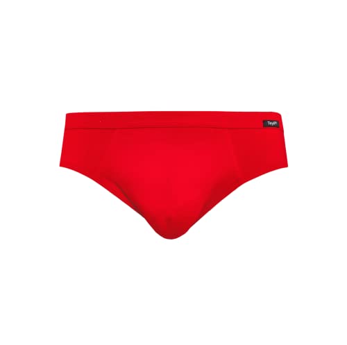 Teyli Herren Slip Unterhosen - Baumwollslips für Männer - Atmungsaktive Baumwollslips für Herren Toni Rot 3XL von Teyli