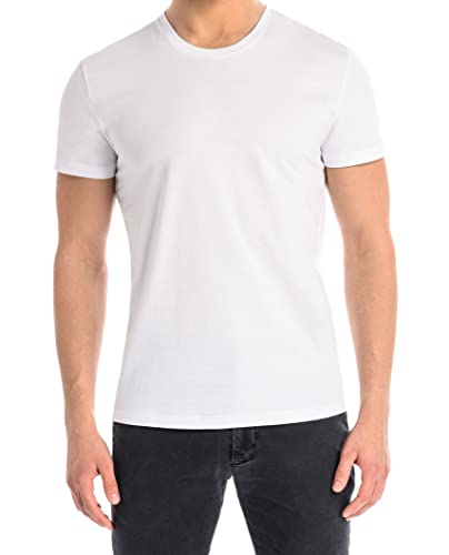 Teyli T Shirt Herren Baumwolle - Herren T Shirt mit Stilvollem Design - Tshirt Herren Ideal für Freizeit, Sport und Alltag - T-Shirt Herren Weiß L von Teyli