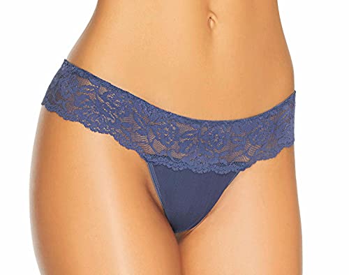 Teyli Tanga Damen Tanga String aus Spitze Comfo - String Tanga Damen String Damen - String Tanga Damen Sexy Dessous - Strings Damen Sexy Blau M von Teyli