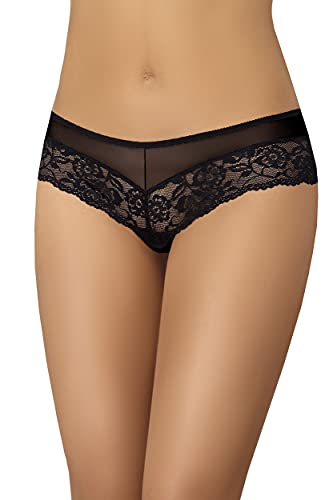 Teyli Unterhosen Damen Baumwolle - Brazilian Unterwäsche Frauen - Pantys Damen - Schwarzes Damen Unterwäsche - Damen-Unterhosen - Panties Damen Schwarz 3XL von Teyli