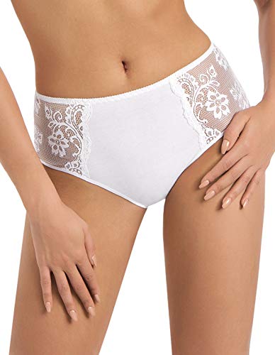 Teyli Unterhosen Damen Hoher Stand - Unterwäsche Frauen Baumwolle - Slip Damen Baumwolle Hinter der Hüfte - Slips Frauen - Panties Women - Unterhosen Bequeme und Atmungsaktive Weiß XL von Teyli