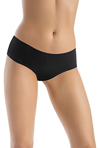 Teyli Unterwäsche Frauen Pantys Damen Bambusslip Schwartz - Slips Damen-Unterhosen Damen Unterwäsche - Frauen Unterwäsche Pantys Damen Slips Bambus Anti Allergisch Schwarz XL von Teyli