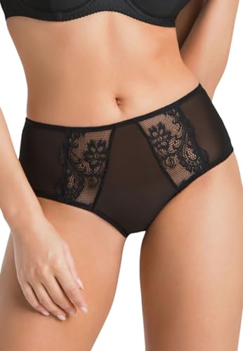 Teyli Unterwäsche Frauen Pantys Damen mit Baumwollfutter - Slips Women - Unterhosen Damen Unterwäsche - Frauen Pantys Women Slips mit Spitze Verziert Schwarz XXL von Teyli