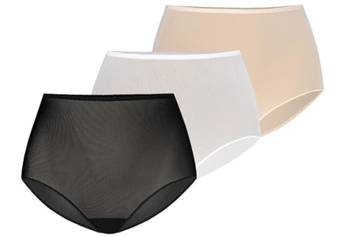 Teyli Unterwäsche Frauen Pantys Damen mit Hoher Taille - Slips 3er Pack Damen-Unterhosen Damen Unterwäsche - Frauen Unterwäsche Pantys Damen Slips Pack Mehrfarbig XXL von Teyli