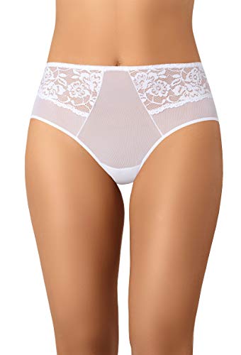 Teyli Unterwäsche Frauen Pantys Damen mit Hoher Taille - Slips Damen-Unterhosen - Frauen Unterwäsche Pantys Slips Weiß 3XL von Teyli