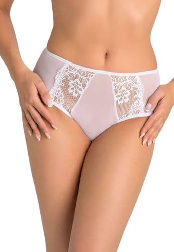 Teyli Slips Women - Unterhosen Women Unterwäsche - Unterwäsche Frauen Pantys Damen mit Baumwollfutter - Frauen Pantys Women Slips mit Spitze Verziert Weiß XL von Teyli