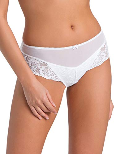 Teyli Unterwäsche Frauen Pantys Damen mit Mesh-Shorts - Slips Damen-Unterhosen Damen Unterwäsche Nahtlos - Frauen Unterwäsche Pantys Damen Slips Weiß M von Teyli