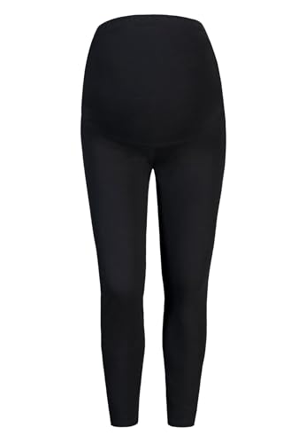 Teyli Umstandsleggings Umstands Leggings Damen Schwarz - Schwangerschaftsleggings Leggings Schwangerschaft - Schwangerschaftshose für Frauen aus Fester und hochwertiger Baumwolle Schwarz L von Teyli