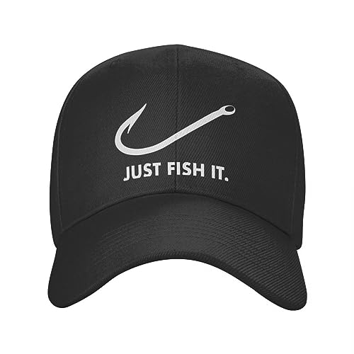 Baseballkappe Hip Hop Sonnenhut Punk Unisex Angeln Just Fish It Trucker Hut Erwachsener Fischer Verstellbare Baseballkappe Männer Frauen Sport Snapback von TeysHa