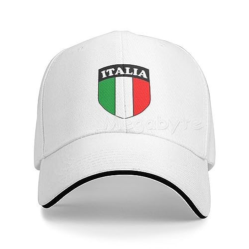 Baseballkappe Hiphop Sonnenhut Italien italienische Flagge Sandwich-Kappe Unisex verstellbare Baseballkappe klassisch waschbar Cowboy-Hüte Sonnenhut Outdoor-Visierhüte Snapback-Geburtstagsgeschenke von TeysHa