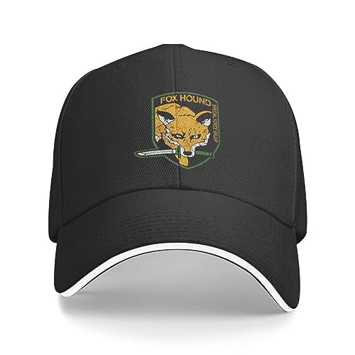 Baseballkappe Snapback Sonnenhut Classic Metal Fox Hound Baseballkappe Männer Frauen Atmungsaktive Mütze Outdoor Gaming Cap Männer Frauen von TeysHa