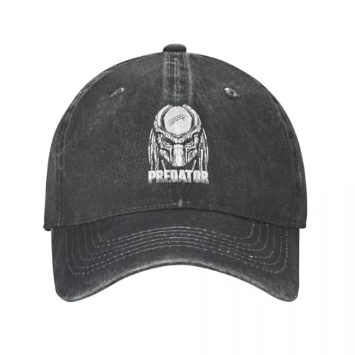 Baseballkappe Snapback Sonnenhut Predator-Film Alien-Baseballkappe für Männer und Frauen Vintage-Jeans-Snapback-Mütze im Used-Look Outdoor-Training unstrukturierte Kappen von TeysHa