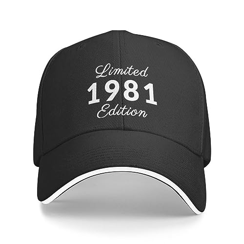 Baseballkappe Snapback Sonnenhut Unisex Punk Baseball Cap 1981 Erwachsene verstellbare Papa Mütze Hip Hop Männer Frauen von TeysHa