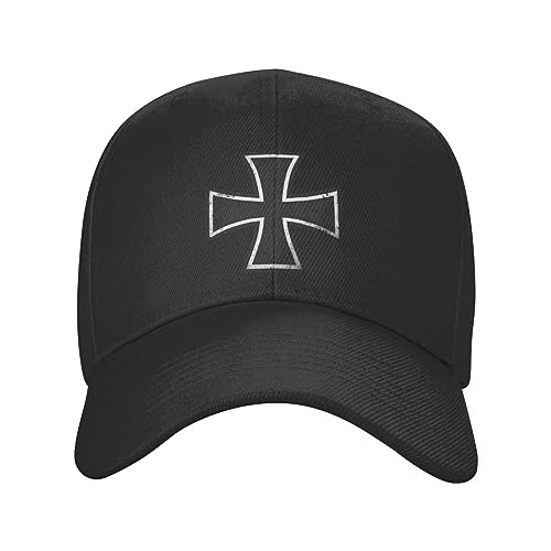 Baseballkappe Snapback Sonnenhut klassische deutsche Baseballkappe mit Eisernem Kreuz für Damen und Herren personalisierbar verstellbar Unisex Papa-Mütze Outdoor-Snapback-Kappen Geburtstagsgeschenk von TeysHa