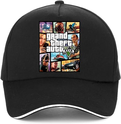 Baseballkappe Sonnenhut Outdoor Mode Spiel GTA 5 Kappe Männer Baumwolle Baseball Caps Cosplay Männer Frauen Hip Hop Snapback Hut verstellbar Knochen Geschenk Männer Frauen von TeysHa