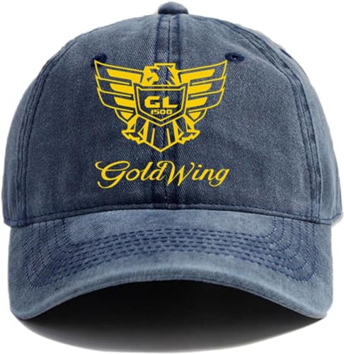 TeysHa Baseballkappe Snapback Sonnenhut Goldwing GL1500 Baseballkappe Distressed-Hüte Kappe Herren Retro Outdoor Sommer verstellbare Mütze Männer und Frauen von TeysHa