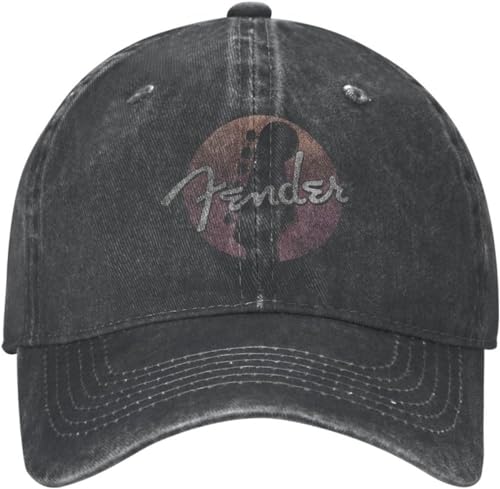 TeysHa Baseballkappe Snapback Sonnenhut Klassische Fender-Gitarre Musikinstrument Baseballkappen Unisex-Stil Distressed-Denim-Kopfbedeckung Sommer verstellbare Passform Mütze Geschenk von TeysHa