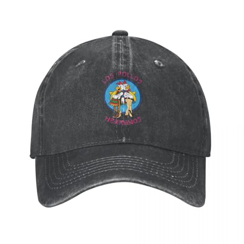 TeysHa Baseballkappe Snapback Sonnenhut Los Pollos Hermanos Baseballkappen Mode Distressed Denim Washed Snapback Cap Damen Sommer Verstellbare Hüte Cap Männer Frauen von TeysHa