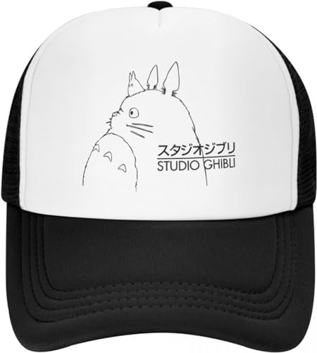 TeysHa Baseballkappe Snapback Sonnenhut Studio Ghibli-Logo Baseballkappe für Männer und Frauen Comic Hayao verstellbare Trucker-Mütze Outdoor-Snapback-Kappen Sonnenhüte Geschenk von TeysHa