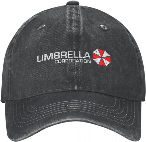 TeysHa Baseballkappe Snapback Sonnenhut Umbrella Corporation Horrorfilm Zombie-Liebhaber Baseballkappen Distressed Denim Washed Kopfbedeckung Unstrukturierte weiche Hüte Kappe Geschenk von TeysHa