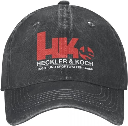 TeysHa Baseballkappe Snapback Sonnenhut Vintage Heckler Koch Baseballkappen Unisex-Stil Distressed Denim Kopfbedeckung Schusswaffen Keine Kompromisse Outdoor Laufen Golfkappen Hut Geschenk von TeysHa