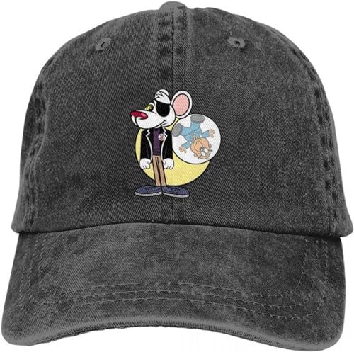 TeysHa Baseballkappe Snapback Sonnenhut Washed Herren Baseball Cap Danger Mouse Trucker Snapback Caps Dad Hat Mouse Golf Hats Geschenk Männer Frauen von TeysHa