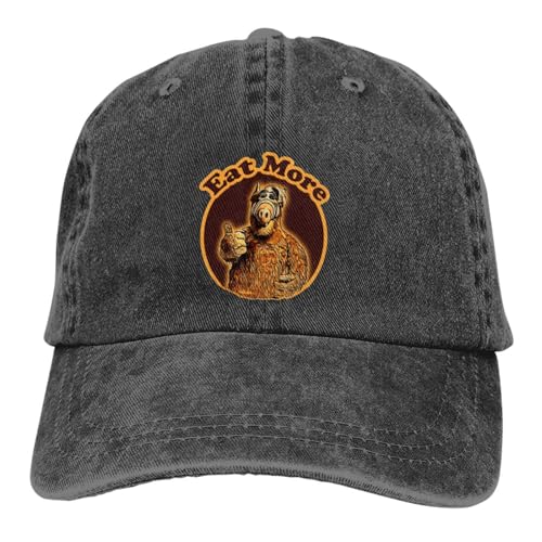 TeysHa Baseballkappe Snapback Sonnenhut Washed Herren Baseball Cap Eat More Trucker Snapback Caps Dad Hat ALF The Animated Series Golf Hats Männer Frauen von TeysHa