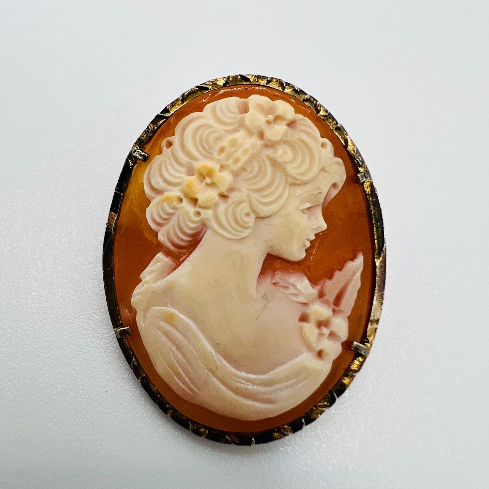 Biedermeier Gemme Brooch & Pendant Silver Gold Plated Cameo Handmade Unique Biedermeier Gemme Brooch & Pendant Silver Gold Plated Cameo Handmade Unique von TezsahShop