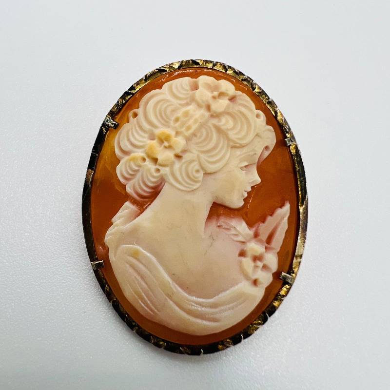 Biedermeier Gemme Brooch & Pendant Silver Gold Plated Cameo Handmade Unique Biedermeier Gemme Brooch & Pendant Silver Gold Plated Cameo Handmade Unique von TezsahShop