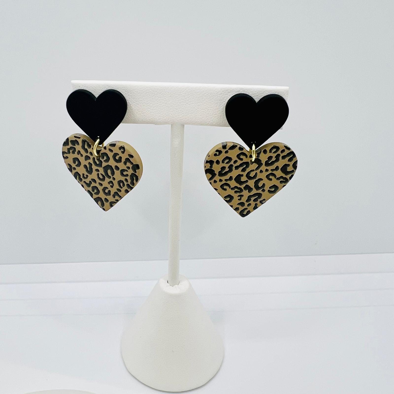 Leopard Look Herz Ohrringe Schwarz & Beige Trendige Statement Accessoires Leopard Look Herz Ohrringe Schwarz & Beige Trendige Statement Accessoires von TezsahShop