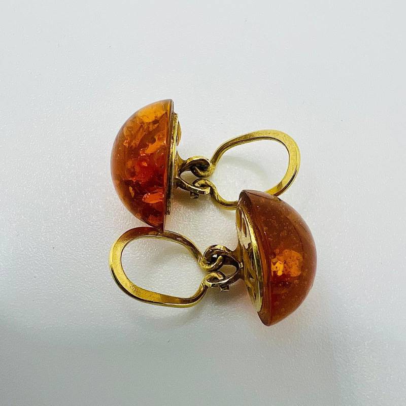 Vintage Ohrclips Aus Bernstein Handgefertigt Runde Vintage Ohrclips Aus Bernstein Handgefertigt Runde von TezsahShop