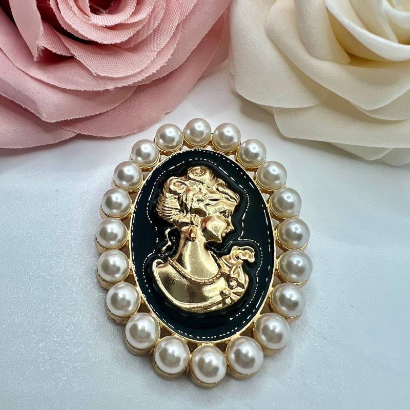 Vintage Stil Gemme Brosche Mit Perlen Umhüllt Vergoldet Dame Geschenke Für Frauen von TezsahShop