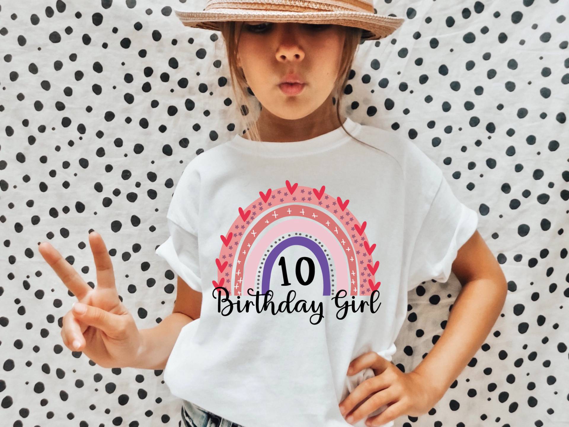 Geburtstagskind Shirt, 10. Geburtstag T-Shirt, Zehnter Geburtstagsgeschenk Für Mädchen, Geburtstagsparty Zehn von TezzDesign