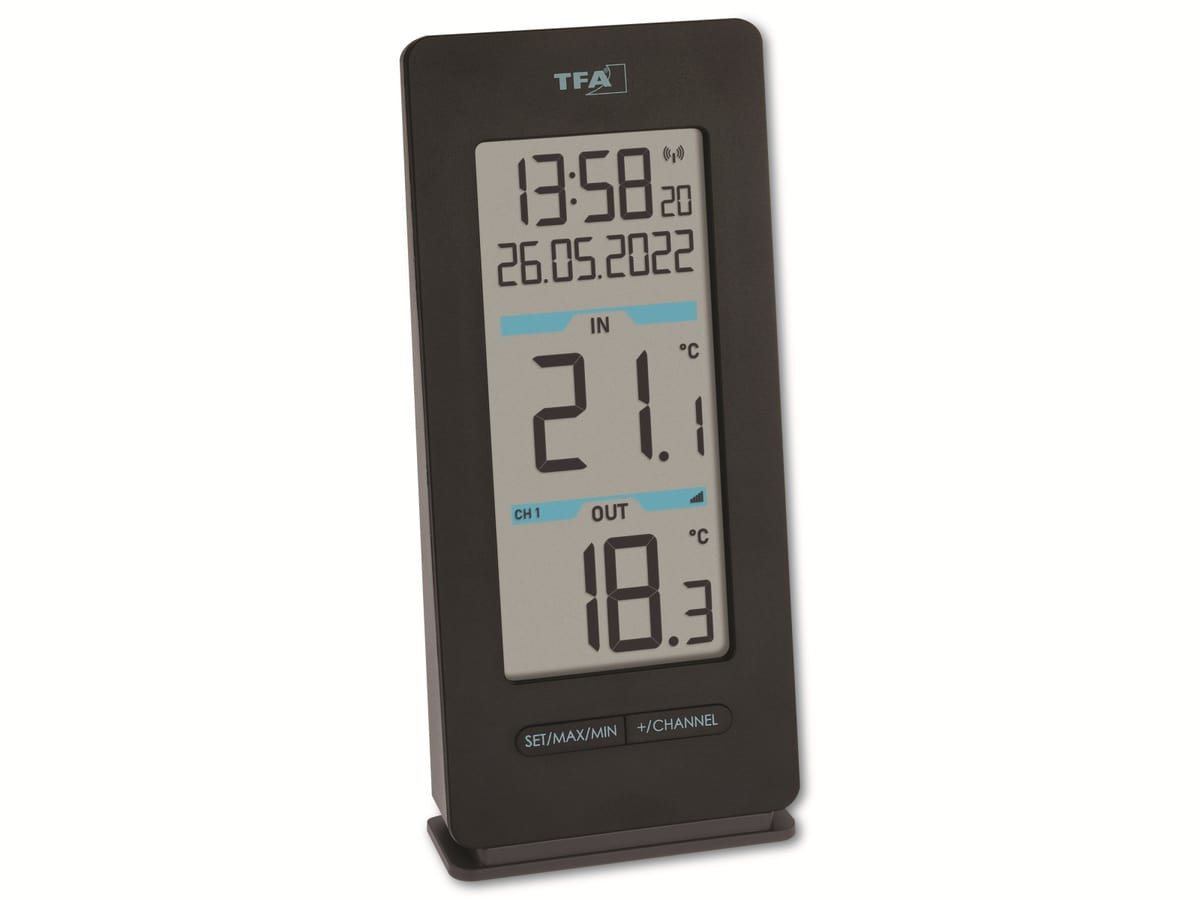 Tfa Badethermometer TFA Funk-Thermometer BUDDY 30.3072.01, schwarz von Tfa