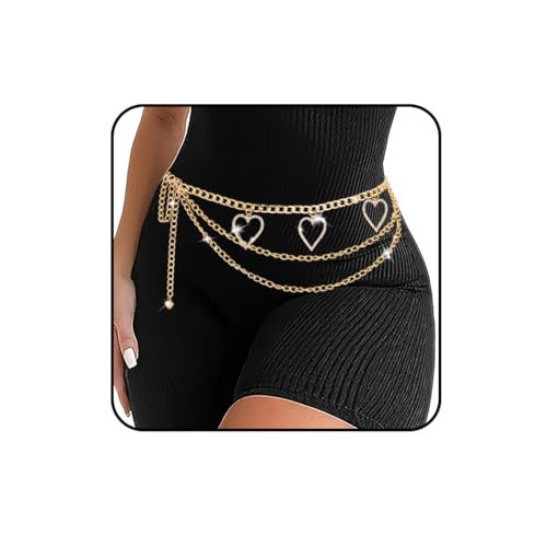 Tgirls Metallkette Gürtel Taillenkette Gürtel für Kleid Anhänger Bauchkette geschichtete Taillenketten Mode Körperkette für Frauen und Mädchen, Free Size, Legierung, Kein Edelstein Tgirls Metallkette Gürtel Taillenkette Gürtel für Kleid Anhänger Bauchkette geschichtete Taillenketten Mode Körperkette für Frauen und Mädchen, Free Size, Legierung, Kein Edelstein von Tgirls