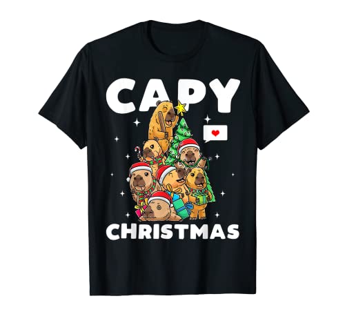 Capybara Weihnachts-Nager, lustige Capybara, Weihnachtsfeier, für Herren und Kinder T-Shirt Capybara Weihnachts-Nager, lustige Capybara, Weihnachtsfeier, für Herren und Kinder T-Shirt von Thachristmasluv