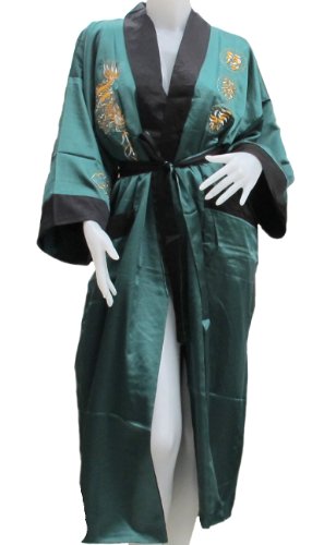 Active Clothing Kimono, zweiseitig, chinesischer Drachenmantel, Seide Active Clothing Kimono, zweiseitig, chinesischer Drachenmantel, Seide von Thaimart Bath Robe 1003
