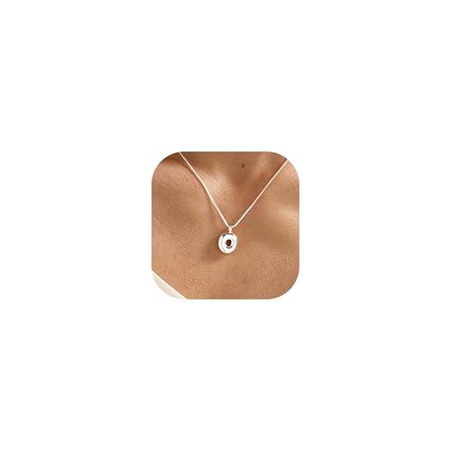 Thaivor Halskette mit Buchstaben-Anhänger in Blasen-Gold, Silber, für Damen, trendiger 14 Karat zierlicher Charm-Anhänger, Namenskette, personalisiertes Schmuckgeschenk für Frauen und Teenager, Small von Thaivor