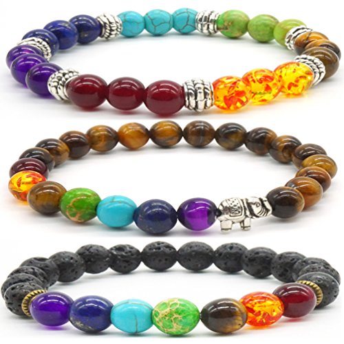 3 Stück Natural Tiger Eye Stein Armband Healing Edelstein Perlen Armband 8mm Runde Semi Precious Stones Perlen Stretch Armband Schmuck 3 Stück Natural Tiger Eye Stein Armband Healing Edelstein Perlen Armband 8mm Runde Semi Precious Stones Perlen Stretch Armband Schmuck von Thajaling