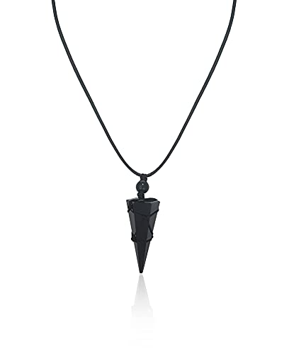 Thajaling Sechseckiger Kristallpunkt-Anhänger,Reiki-Kristallstein-Spitzen-Anhänger,Natürliche Edelstein-Halskette Reiki-Quarz-Schmuck Crystal Pendant für Frauen Männer von Thajaling