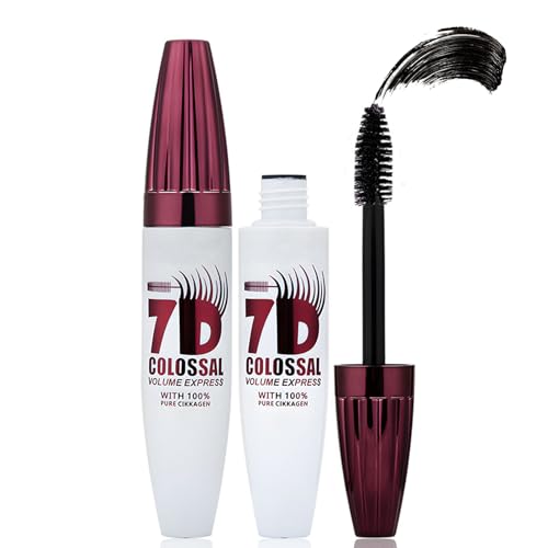 7D Wimperntusche Wasserfest, Nicht Verklumpend Mascara Schwarz, Verlängerung & Volumen Wimperntusche Lange Wimpern, Langlebig & Wischfest Mascara, Extra Long & Thick Augen Makeup, Volumizing & Curling 7D Wimperntusche Wasserfest, Nicht Verklumpend Mascara Schwarz, Verlängerung & Volumen Wimperntusche Lange Wimpern, Langlebig & Wischfest Mascara, Extra Long & Thick Augen Makeup, Volumizing & Curling von Thalixiry