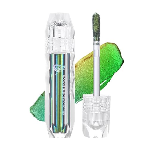Flüssige Chamäleon Lidschatten, Grün Metallic Changing Liquid Eyeshadow, Langlebig & Wasserfest Glitzer Lidschatten, Holografische Multichrom Augen Makeup, Fantastischer Farbwechseleffekt Liedschatten Flüssige Chamäleon Lidschatten, Grün Metallic Changing Liquid Eyeshadow, Langlebig & Wasserfest Glitzer Lidschatten, Holografische Multichrom Augen Makeup, Fantastischer Farbwechseleffekt Liedschatten von Thalixiry