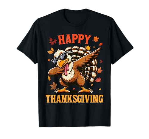 Dabbing Truthahn Happy Thanksgiving Day Pilgrim Jungen Männer Lustig T-Shirt Dabbing Truthahn Happy Thanksgiving Day Pilgrim Jungen Männer Lustig T-Shirt von Thanksgiving Dabbing Turkey